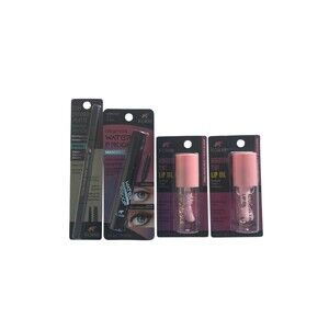Kokie Nourish Tint Lip Oil , Mascara &Mahogany BrownMatte Brow Pencil Glossy 4pk